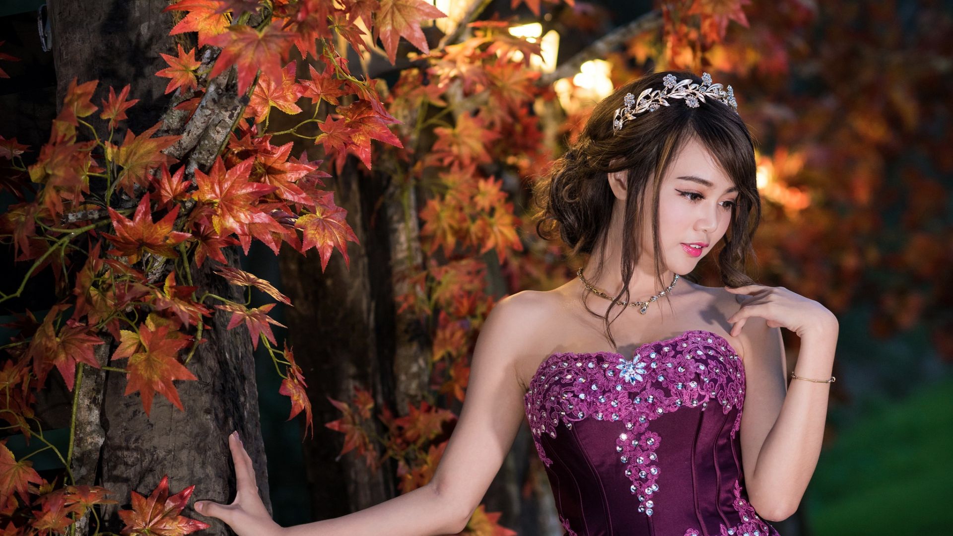 Wallpaper Gorgeous Asian girl