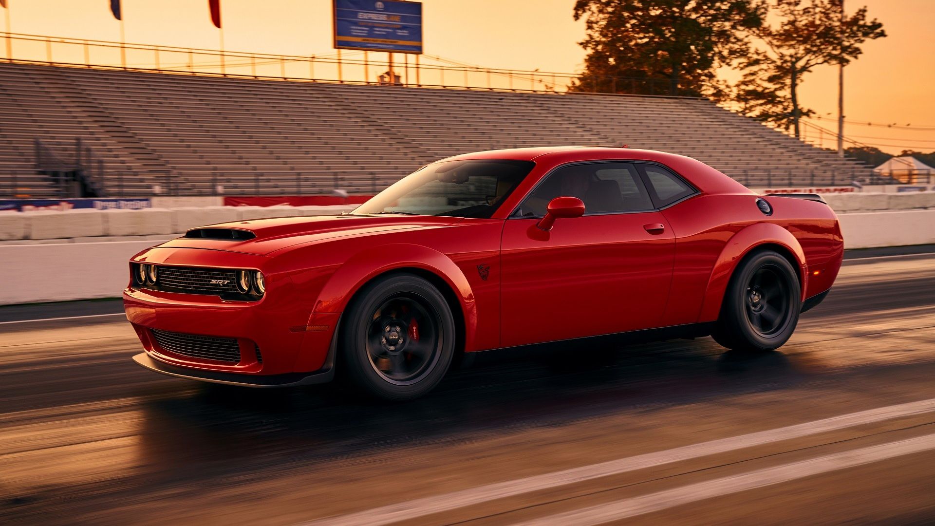 Wallpaper Dodge Challenger, amazing muscle car on road