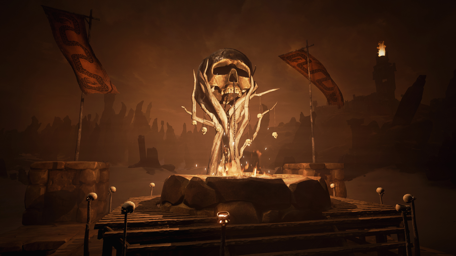Wallpaper Skull, Conan exiles video game, 2017 game