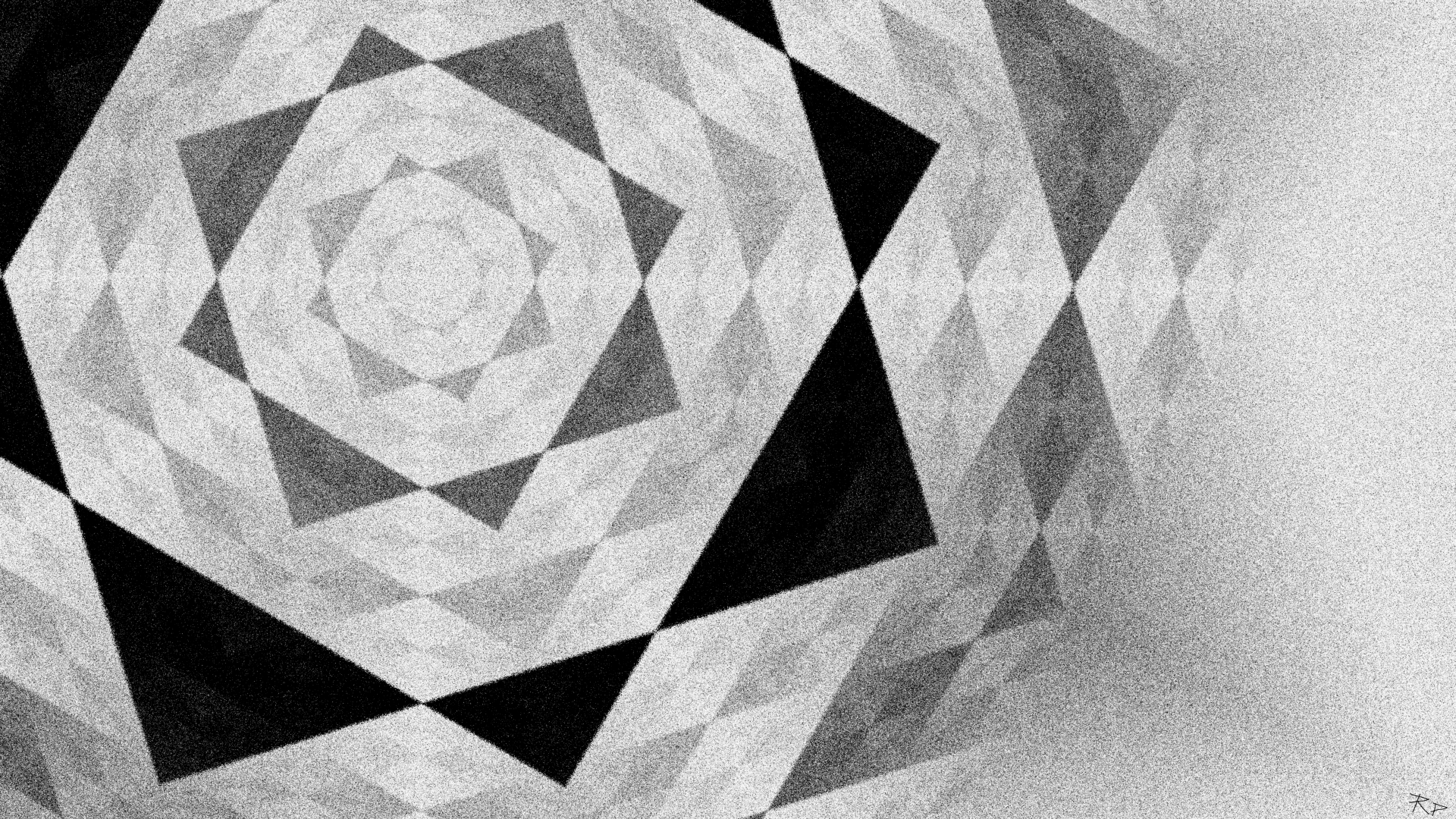 Wallpaper Square, triangles artwork monochrome
