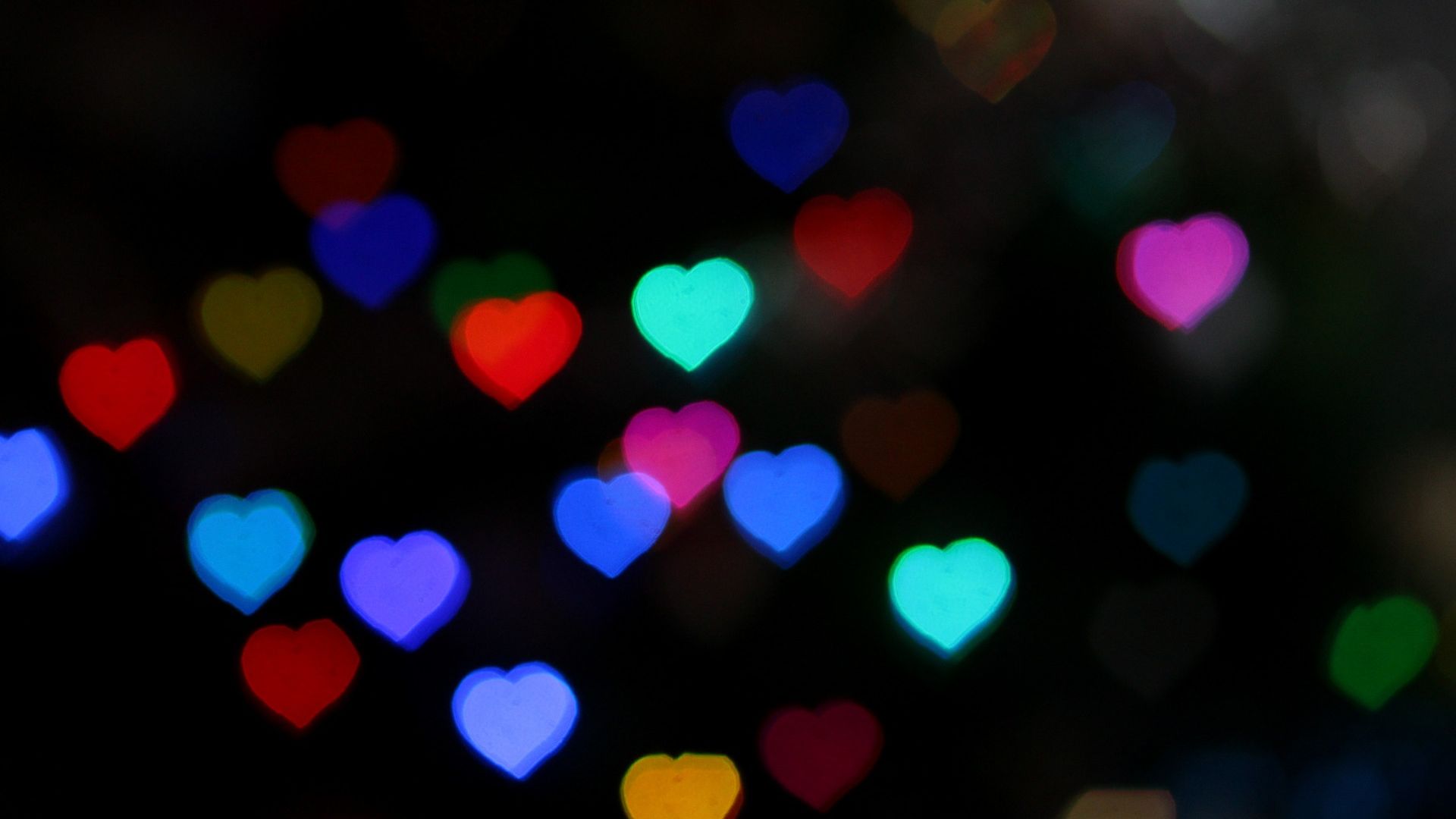 Wallpaper Heart, bokeh, decorations lights
