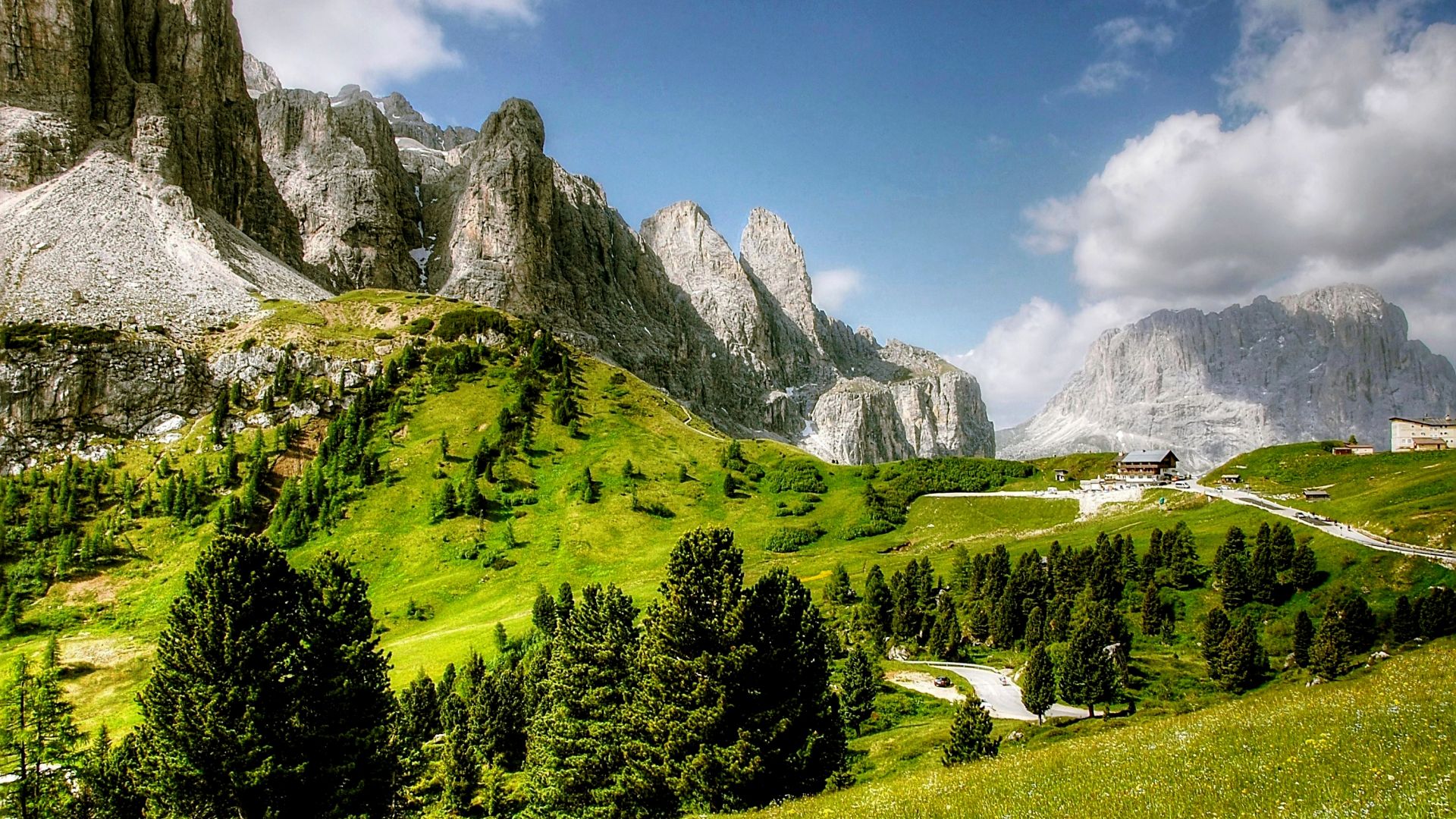 Wallpaper Mountains, Landscape, Dolomites, landscape, tree, nature