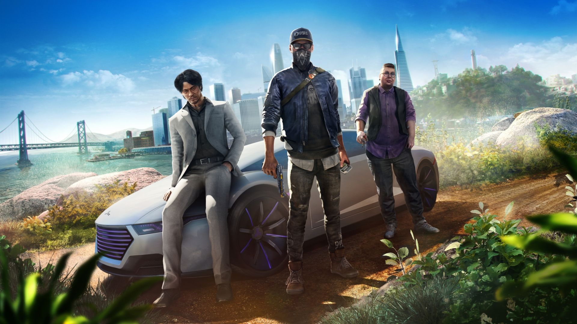 Wallpaper Watch Dogs 2 video game, 2016 game