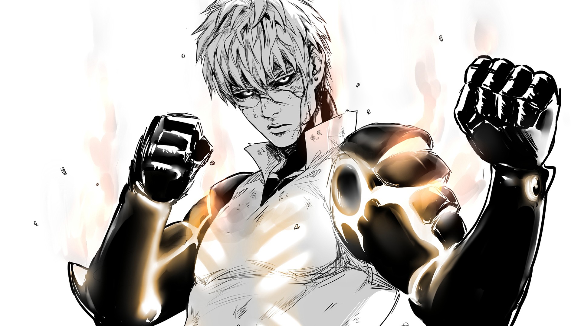 Wallpaper Genos, One Punch-Man, anime boy