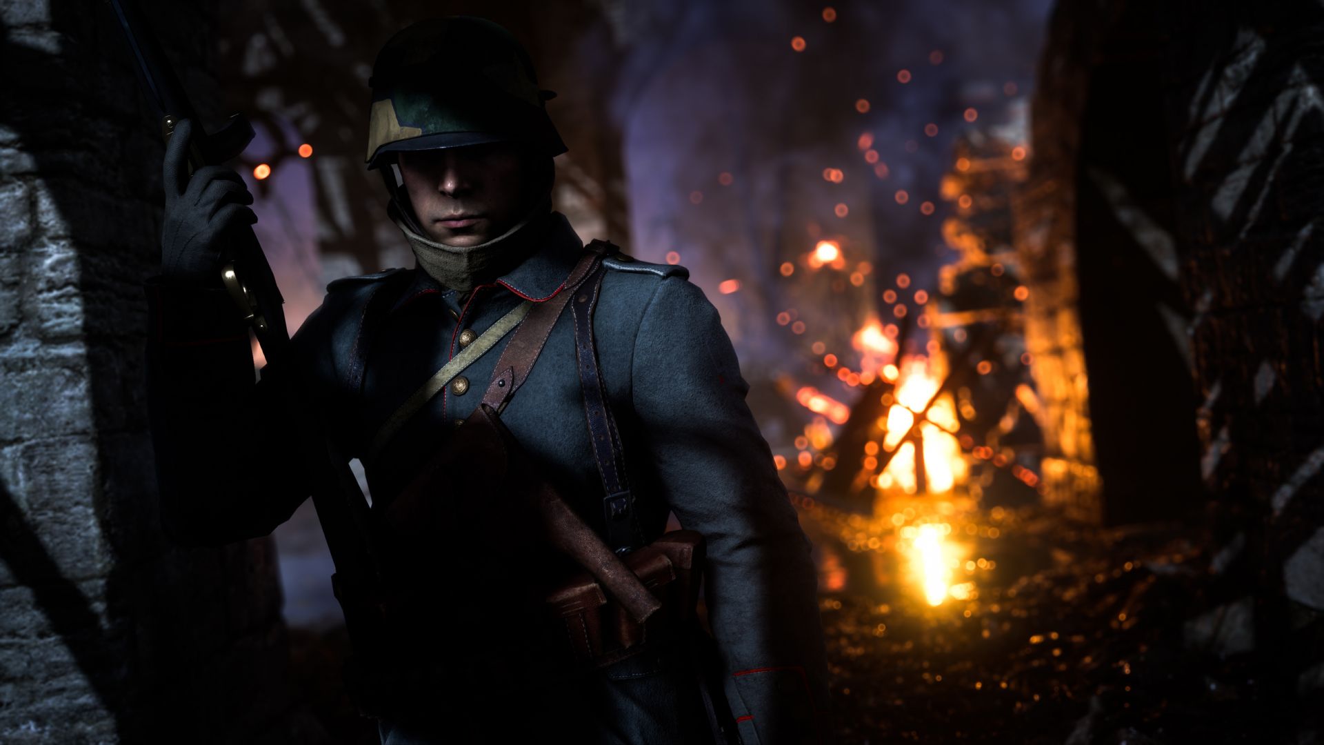 Wallpaper Battlefield 1, video game, soldier, fire