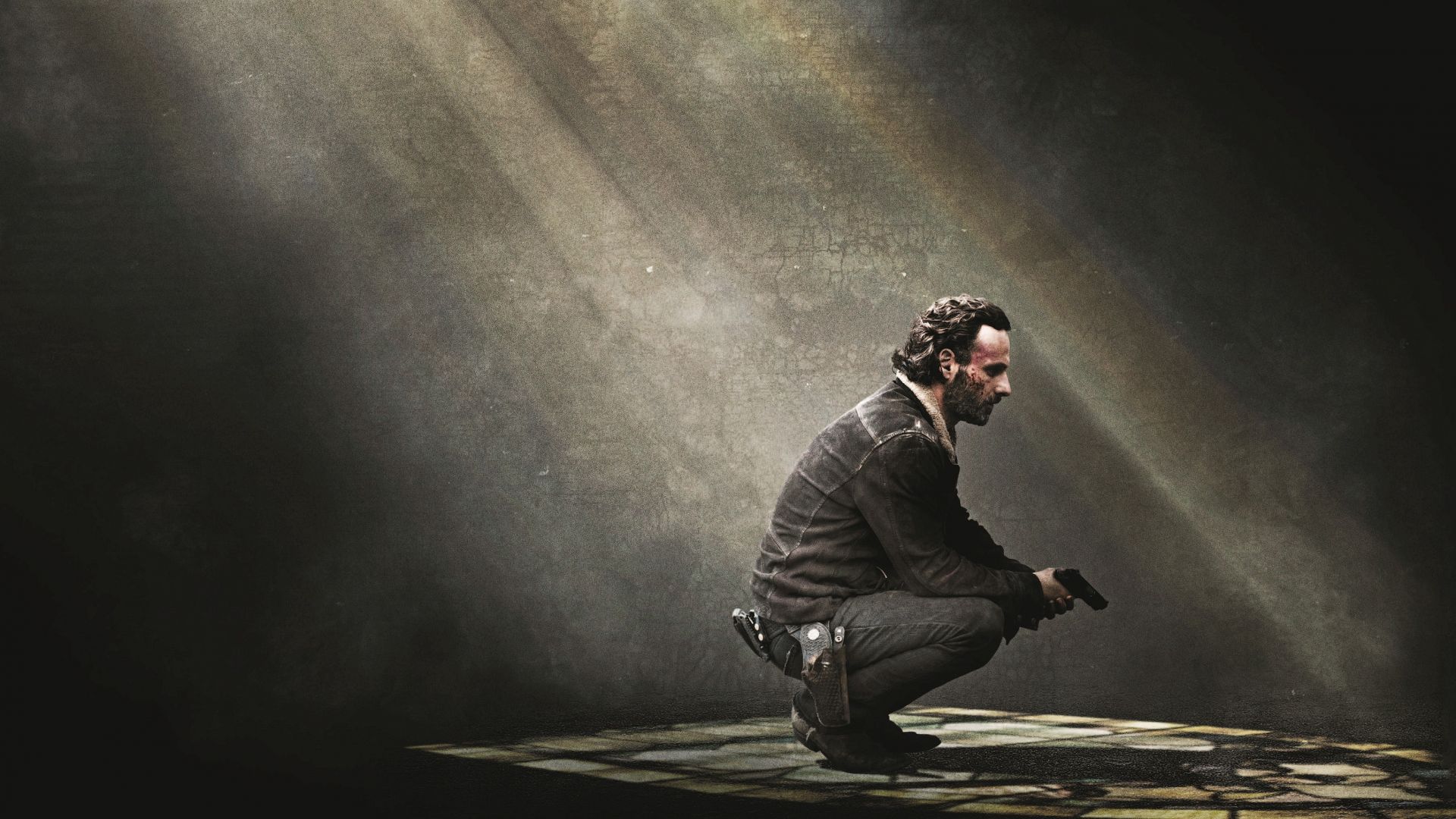Wallpaper Andrew Lincoln in The walking dead tv series