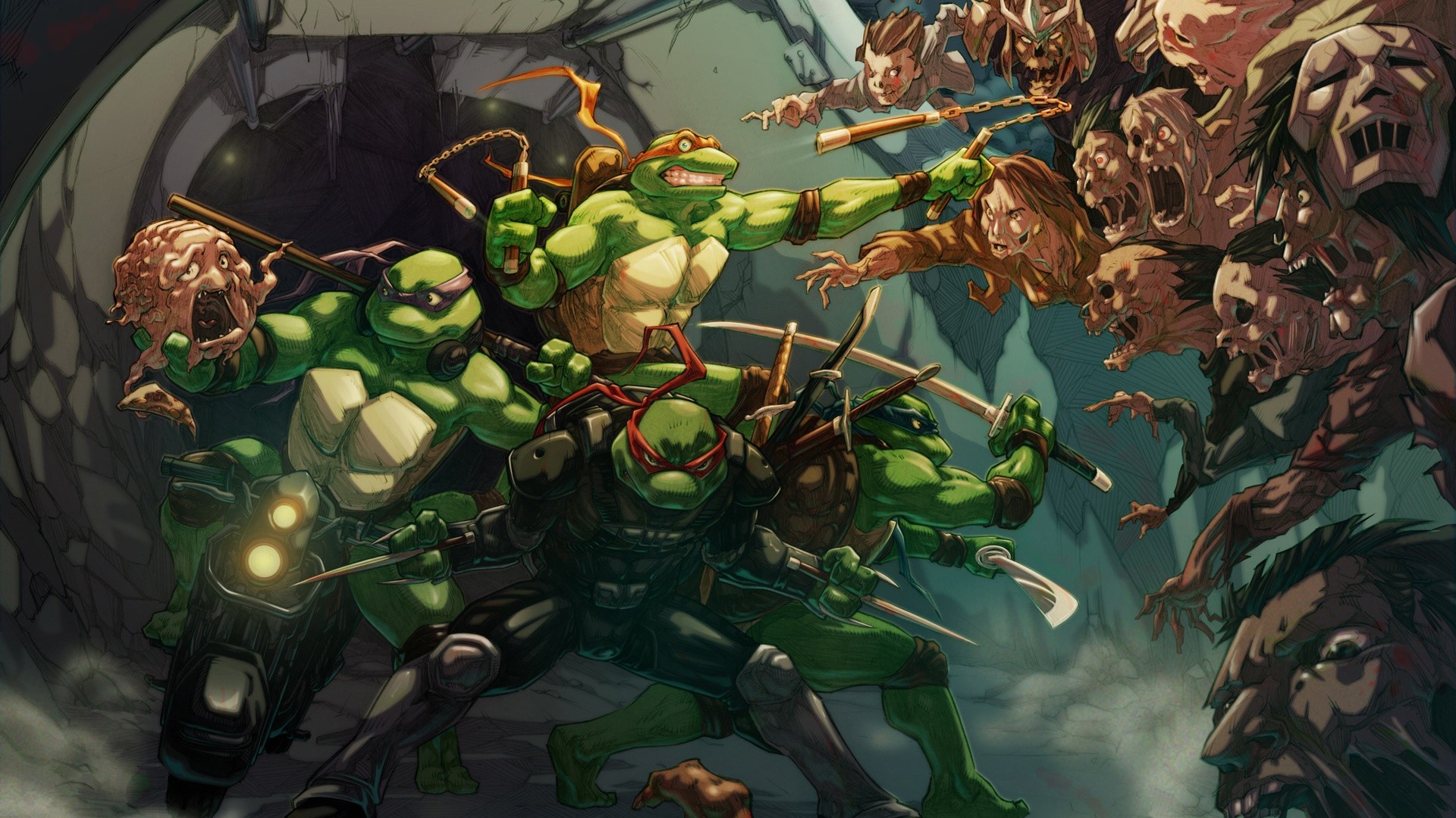 Wallpaper Teenage mutant ninja turtles artwork