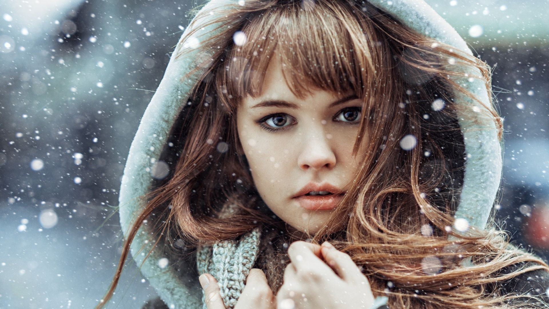 Wallpaper Anastasia shcheglova, winter, model, blonde