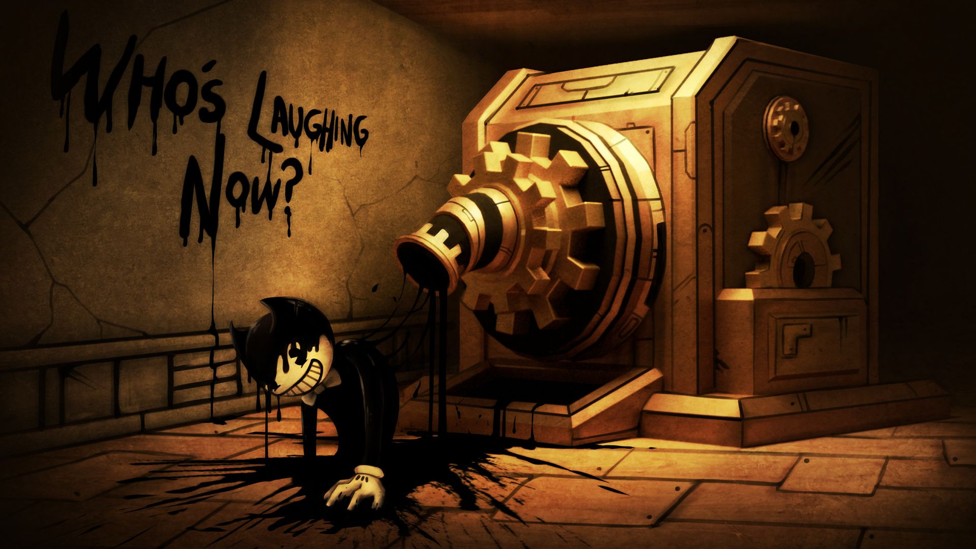 Wallpaper Bendy and the Ink Machine, video game, game