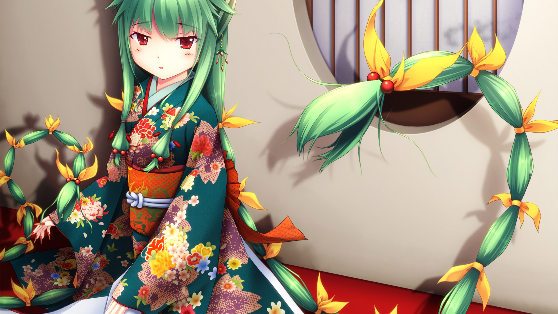 Wallpaper Kimono anime girl in Japanese clothe