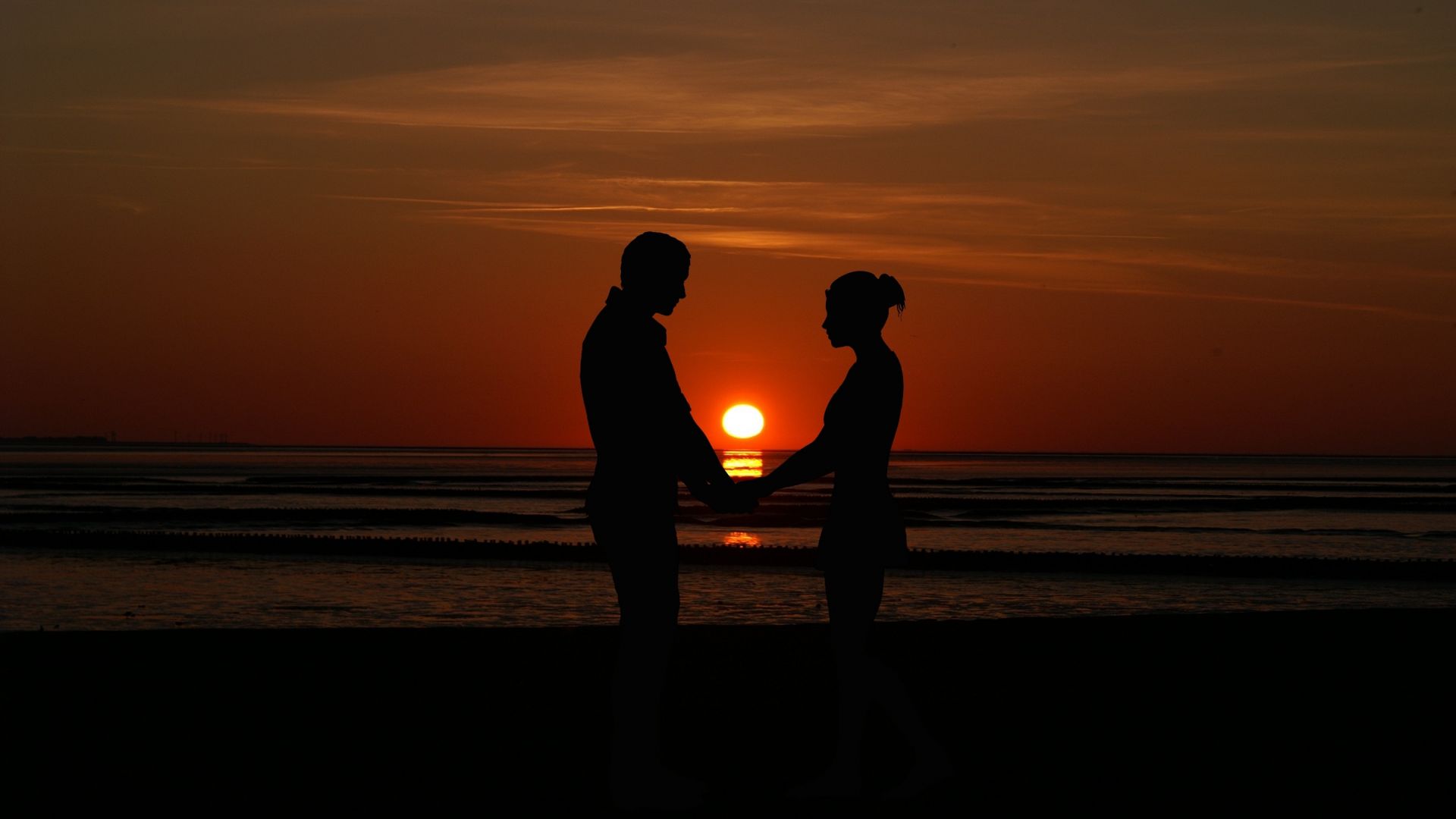 Wallpaper Valentines day, love, couple, proposal, sunset
