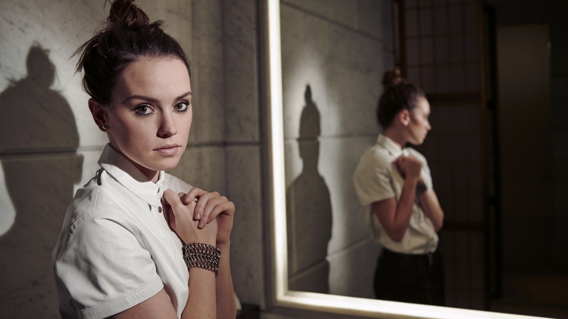 Wallpaper Daisy Ridley, celebrity, reflections