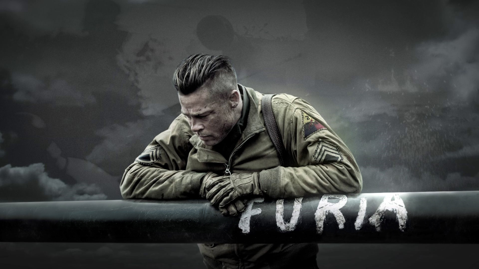 Wallpaper Brad Pitt in Fury, 2014 movie