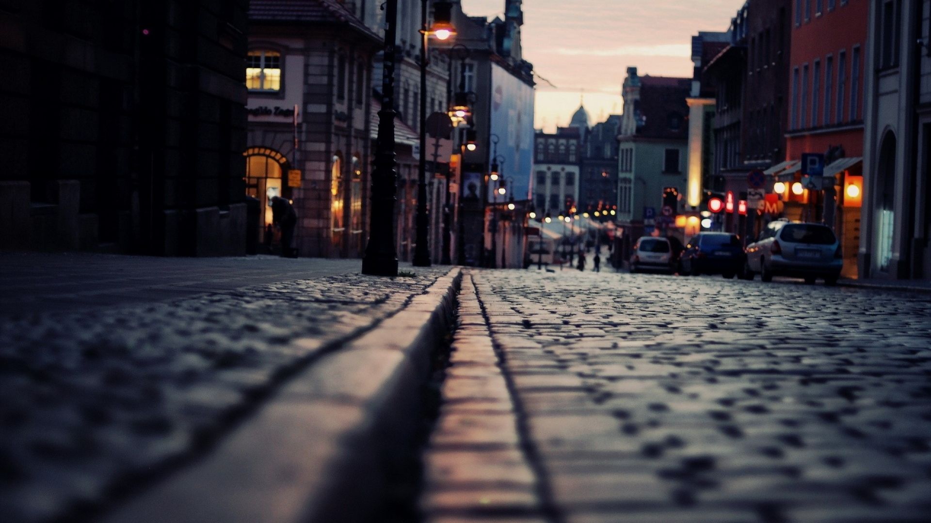 Desktop Wallpaper London Paved Street In Sunset, Hd Image, Picture,  Background, Pngtq5