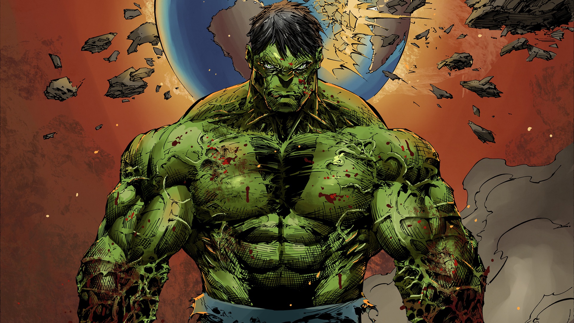Wallpaper Hulk of marvel comics artwork