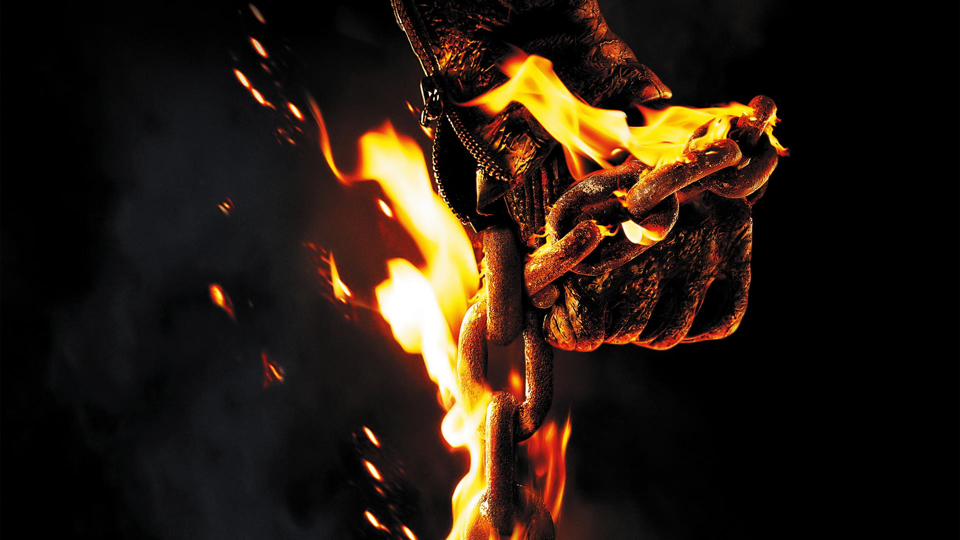 Wallpaper Ghost Rider: Spirit of Vengeance movie, hands, chain, fire