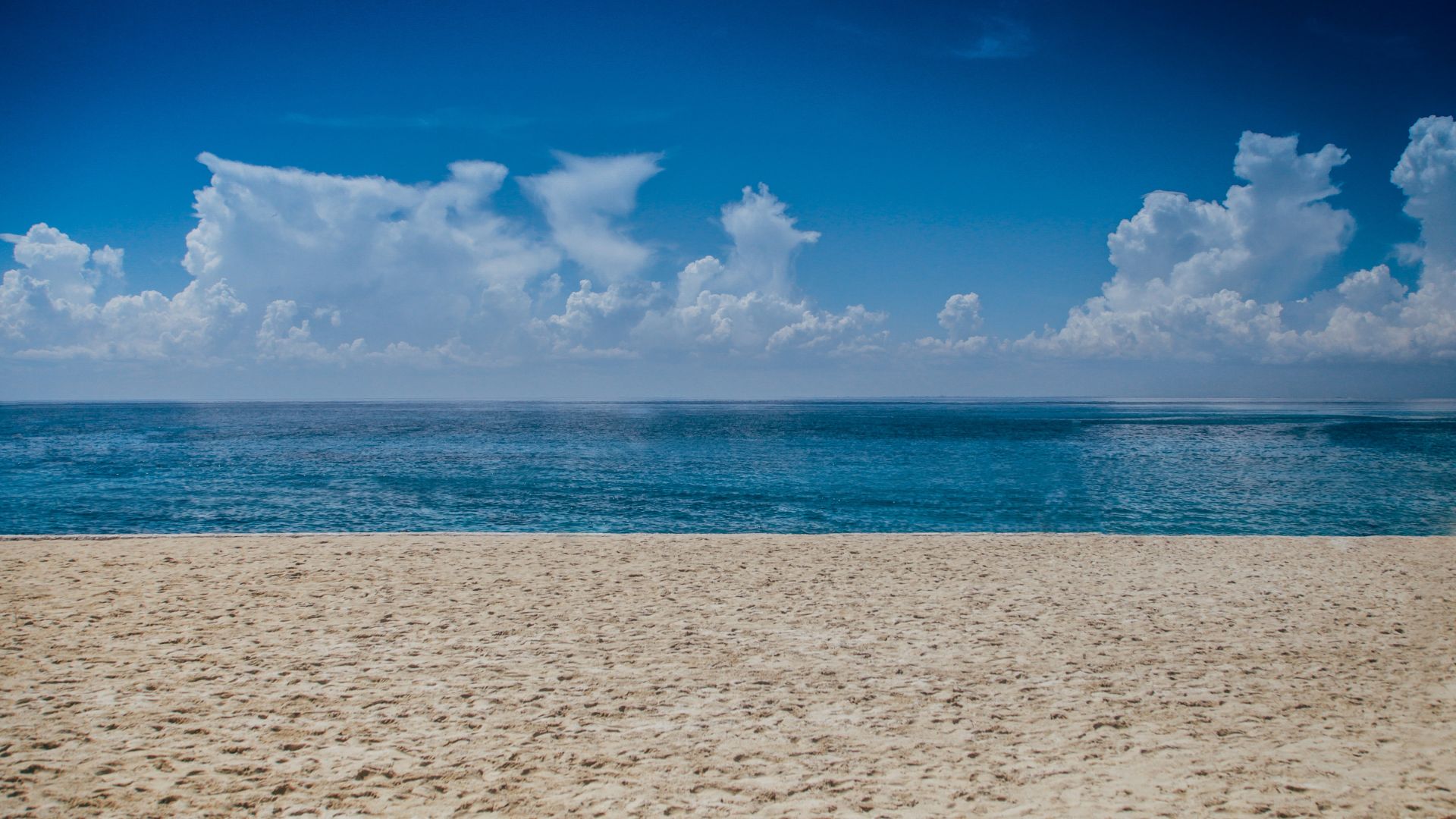 Desktop Wallpaper Beach, Blue Sea, Blue Skyline, Nature, Hd Image, Picture, Background, Qplx84