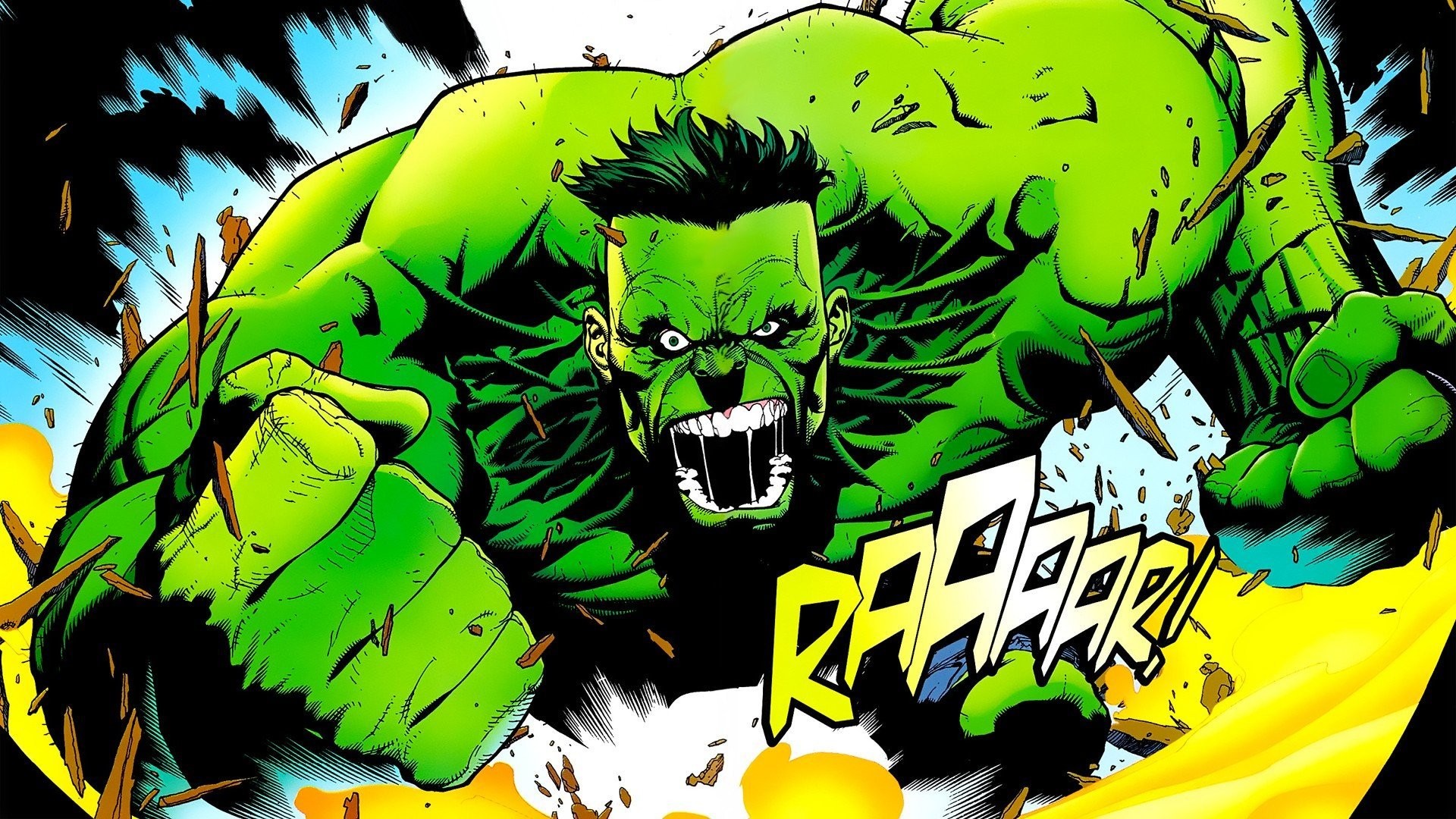 Wallpaper Angry Hulk, green superhero, marvel comics