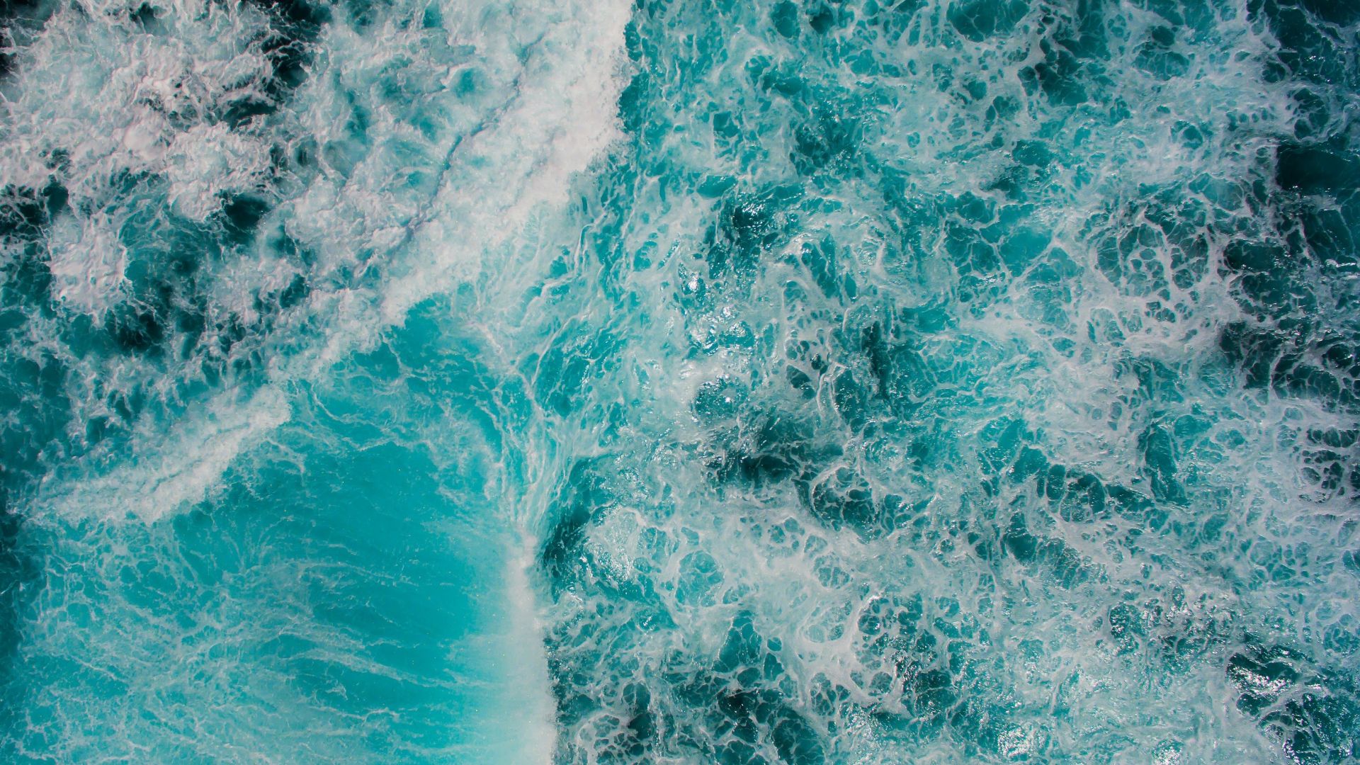 Wallpaper Sea waves, sea, aerial view