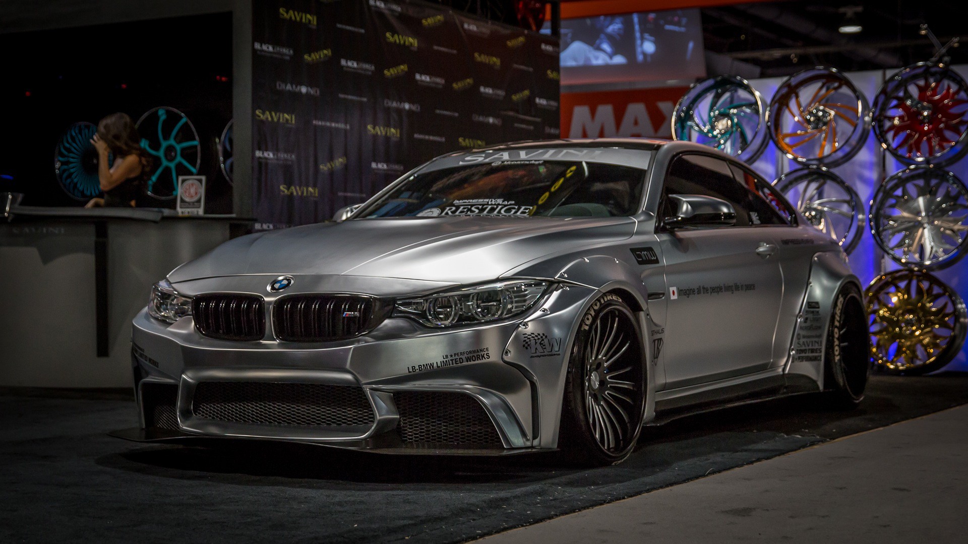 Wallpaper BMW M4, silver luxury car