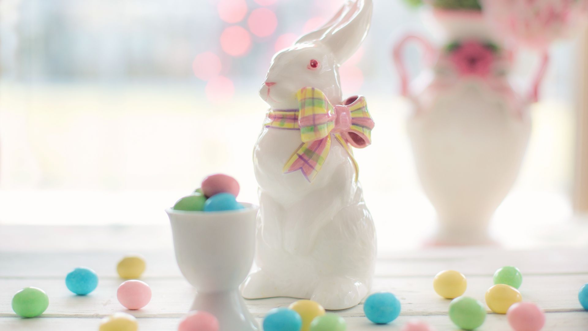 Wallpaper Holiday, Easter bunny, candy, colorful