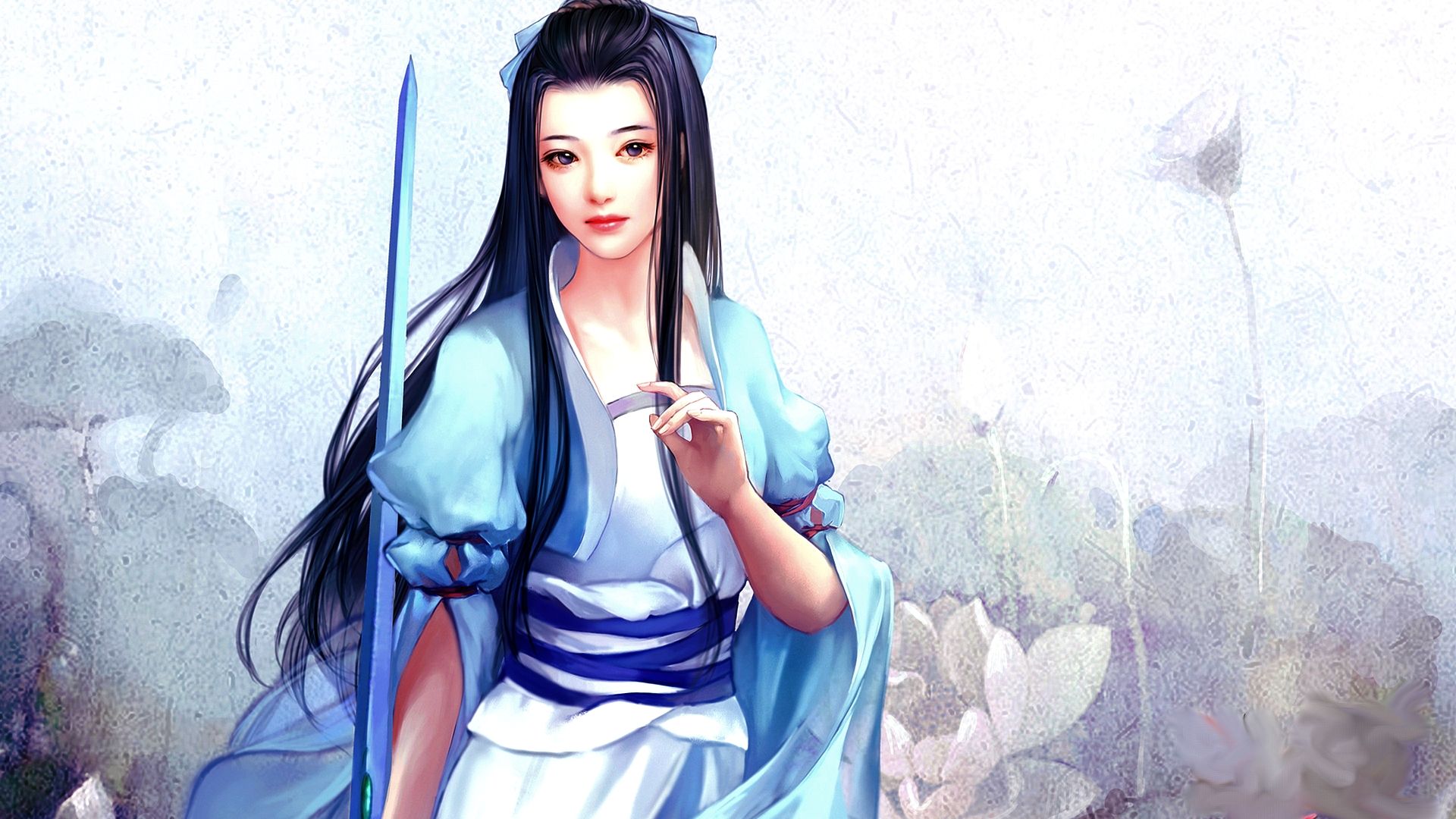 Wallpaper Fantasy girl, warrior, katana