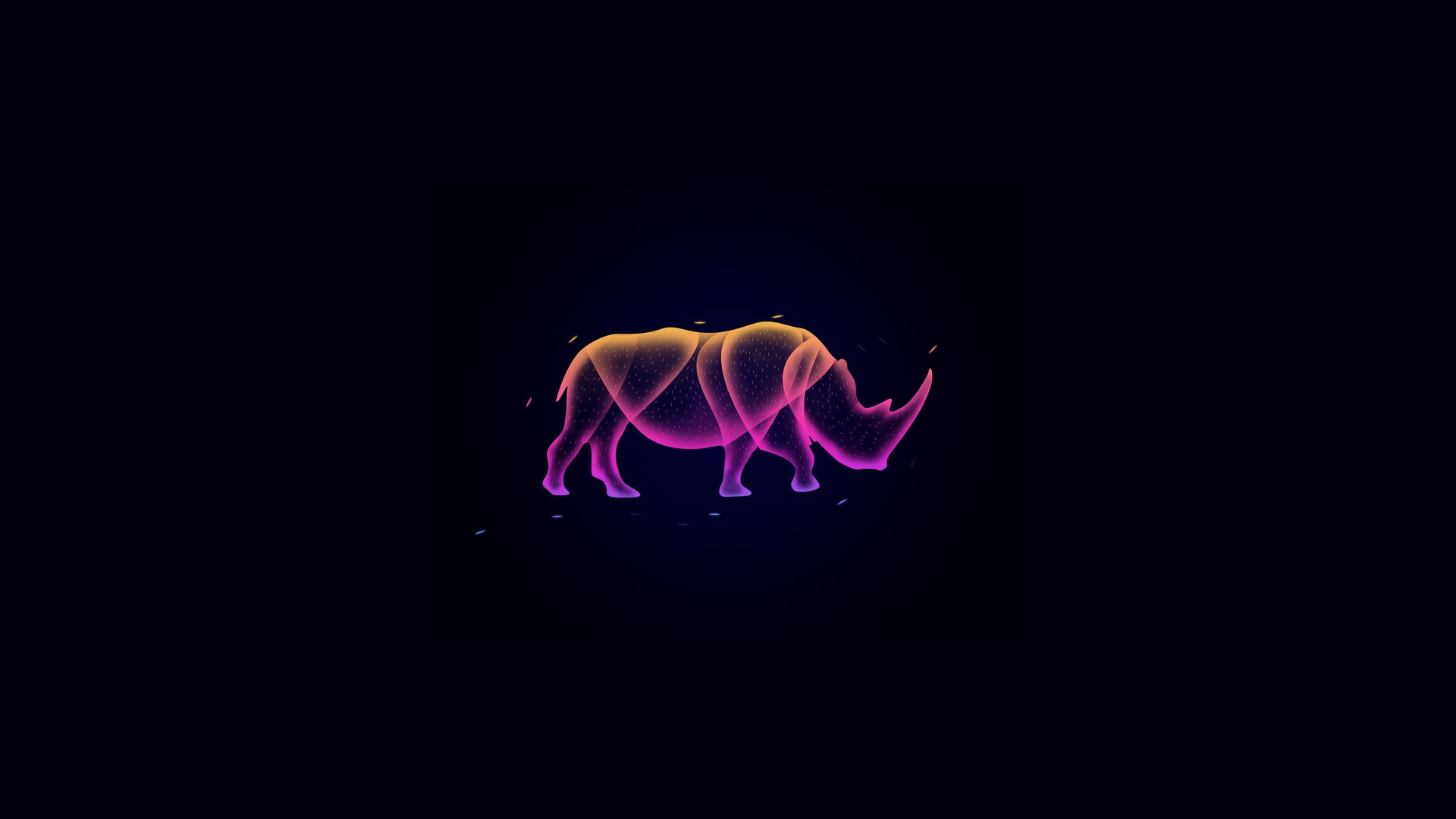 Desktop Wallpaper Rhino, Animal, Minimal, Hd Image, Picture, Background,  Raqi4y