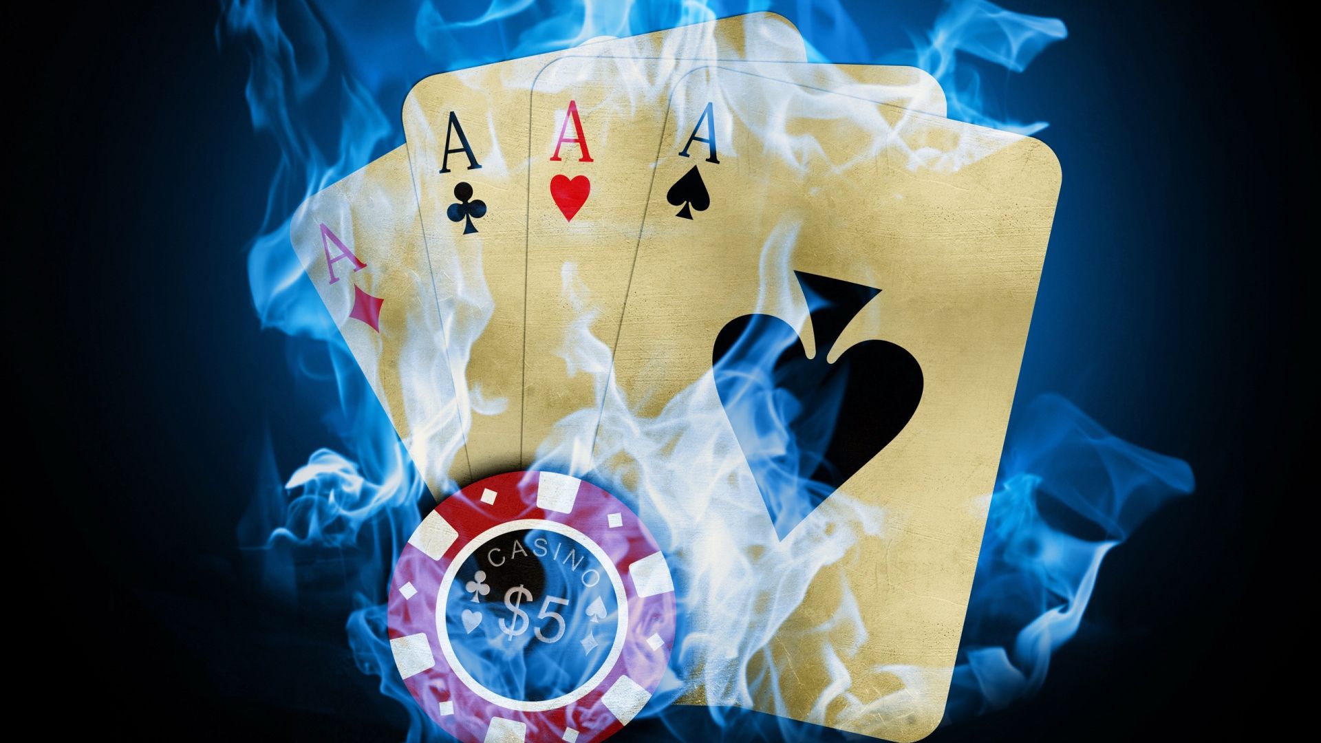 Wallpaper Poker cards aces