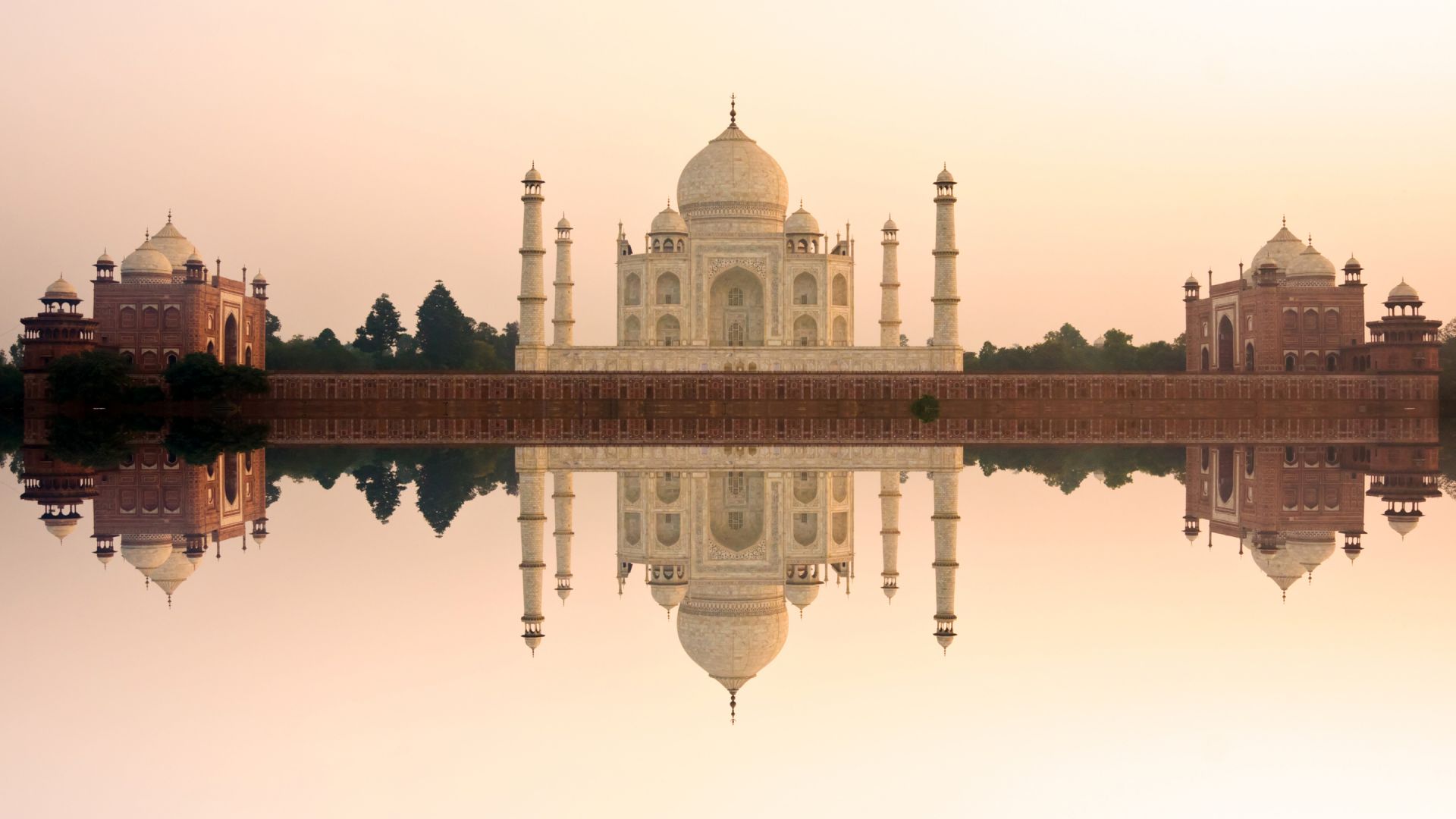 Wallpaper Taj mahal, architecture, reflections, India, 5k