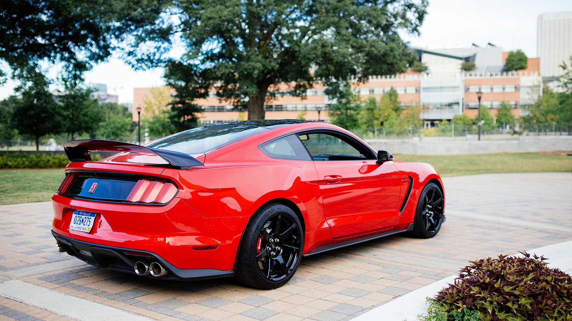 Wallpaper Red Ford mustang shelby car