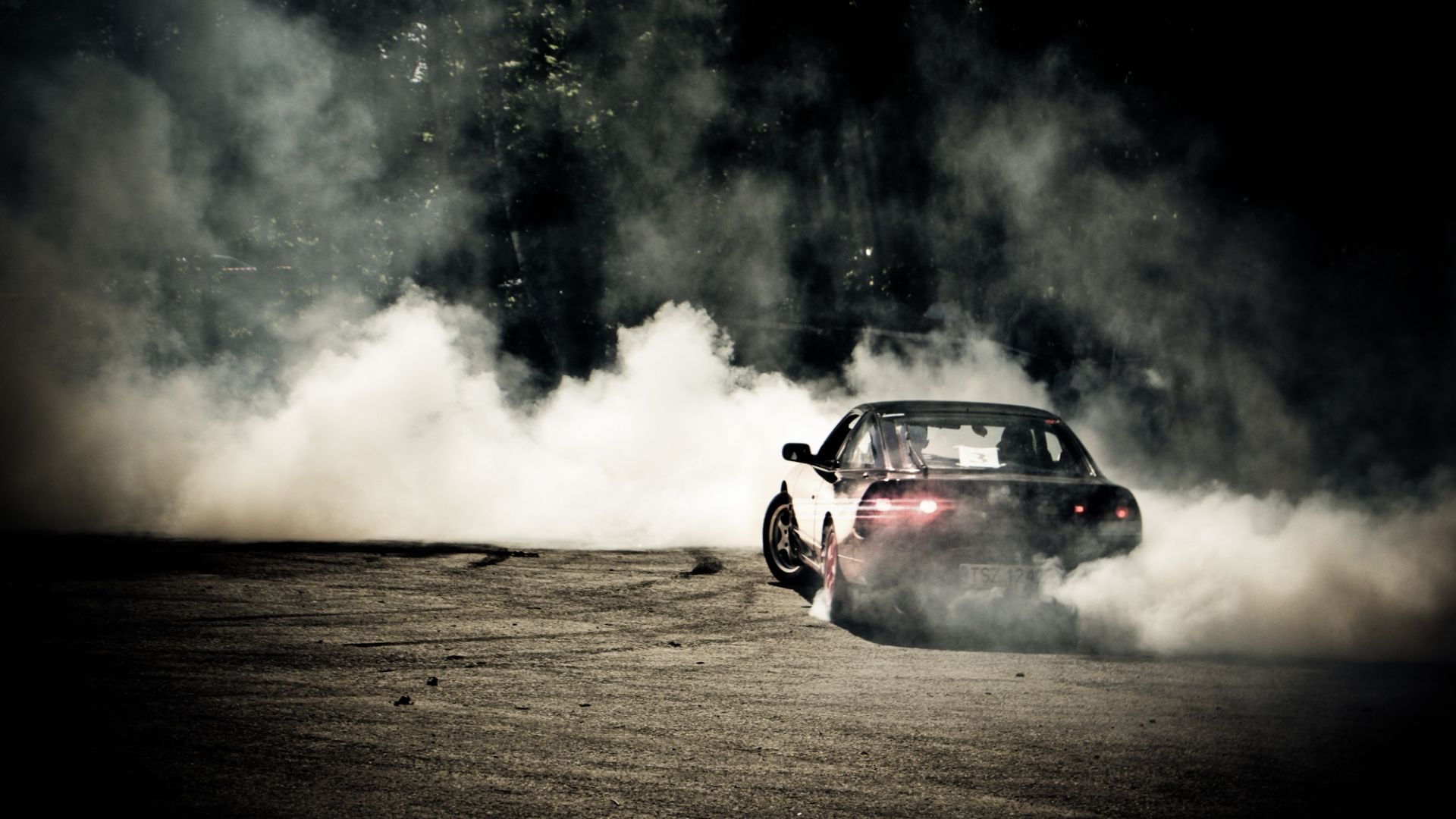 Wallpaper Sports car, drift, smoke