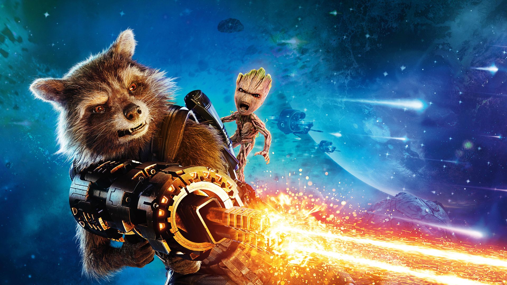 Desktop Wallpaper Baby Groot And Rocket Raccoon, Guardians Of The Galaxy  Vol 2, Movie, 4k, 8k, Hd Image, Picture, Background, Rrwigd