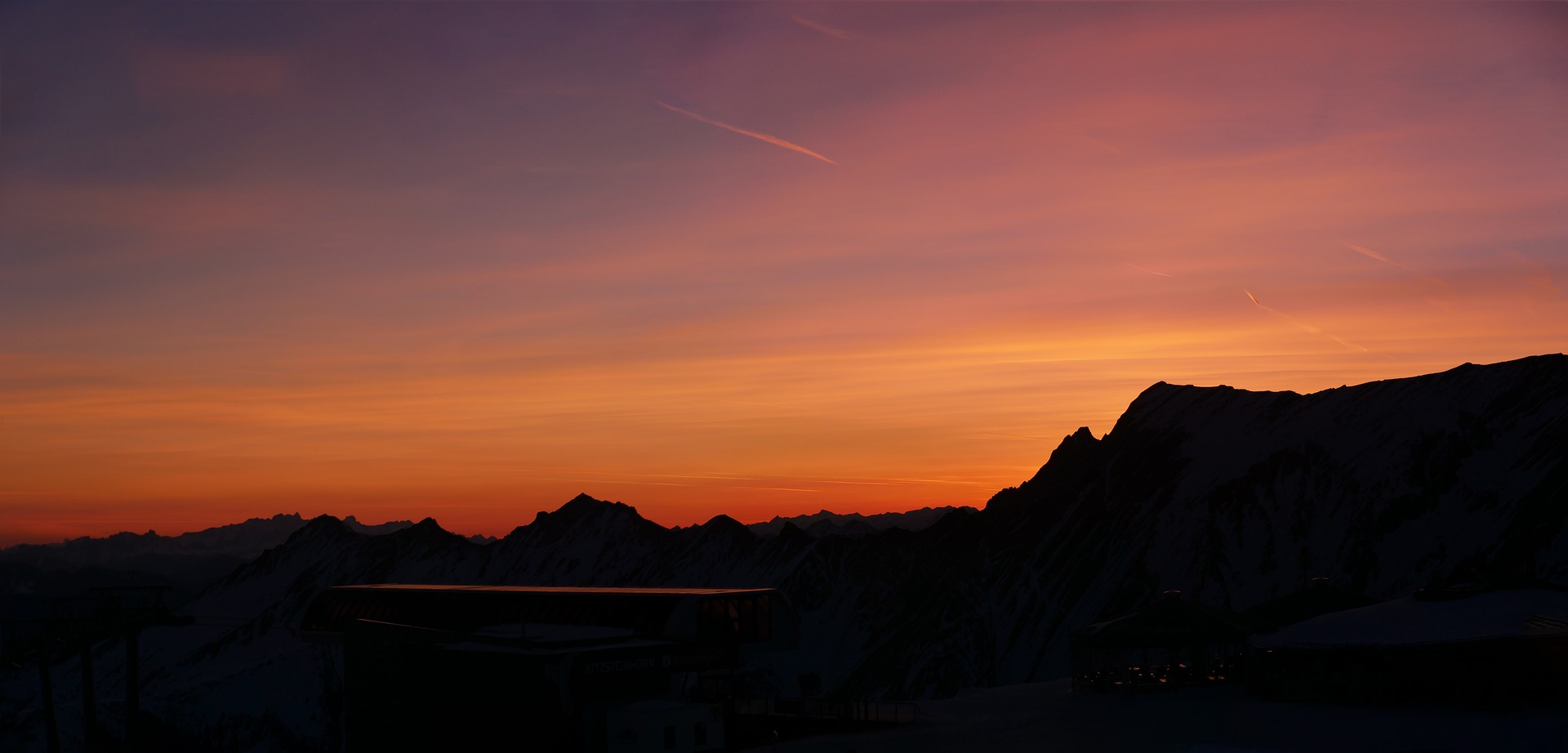 Wallpaper High Tauern National Park, sunrise, horizon, nature