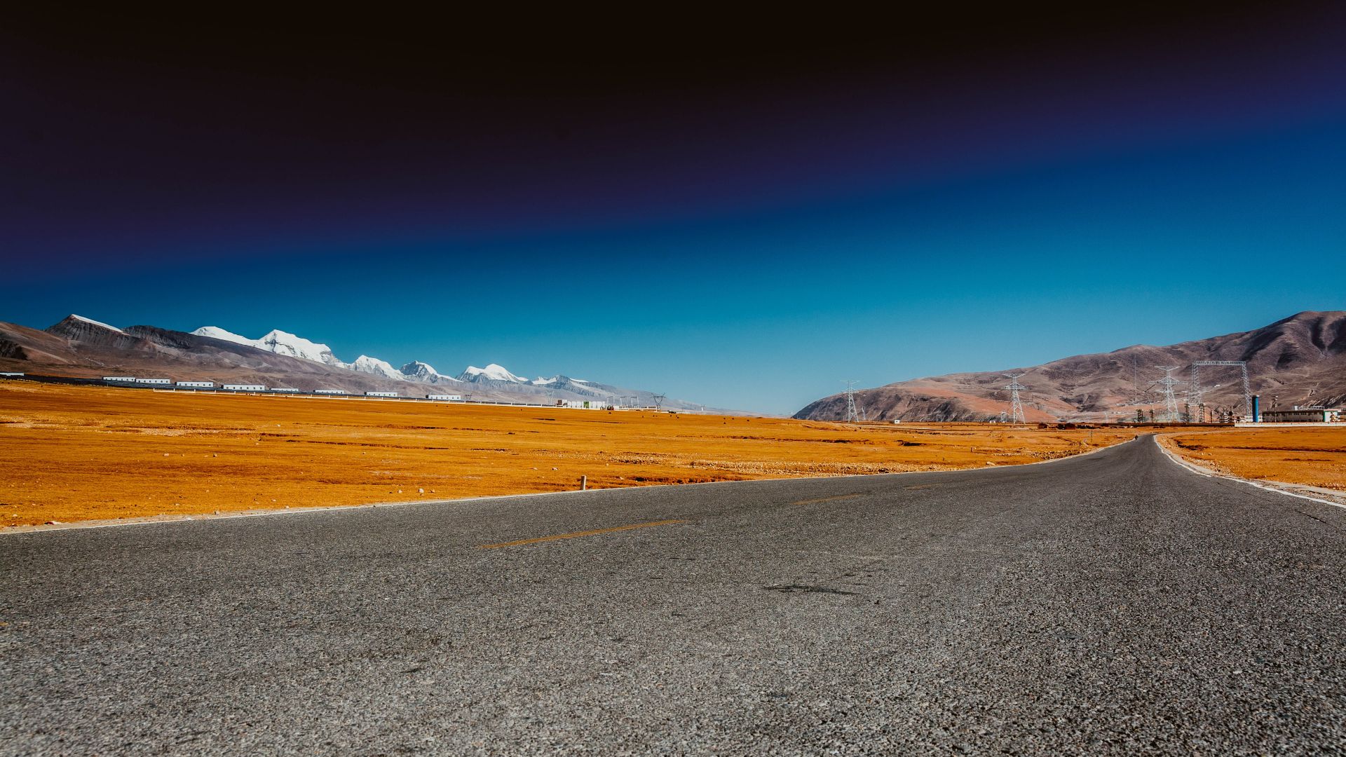 Wallpaper Tibet highway, road, landscape