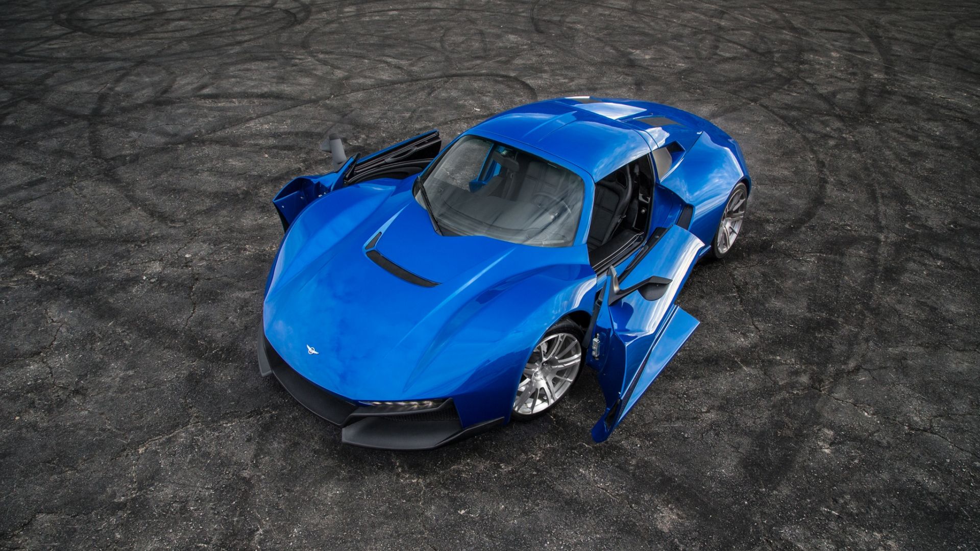Wallpaper Rezvani Beast Alpha sports car, blue