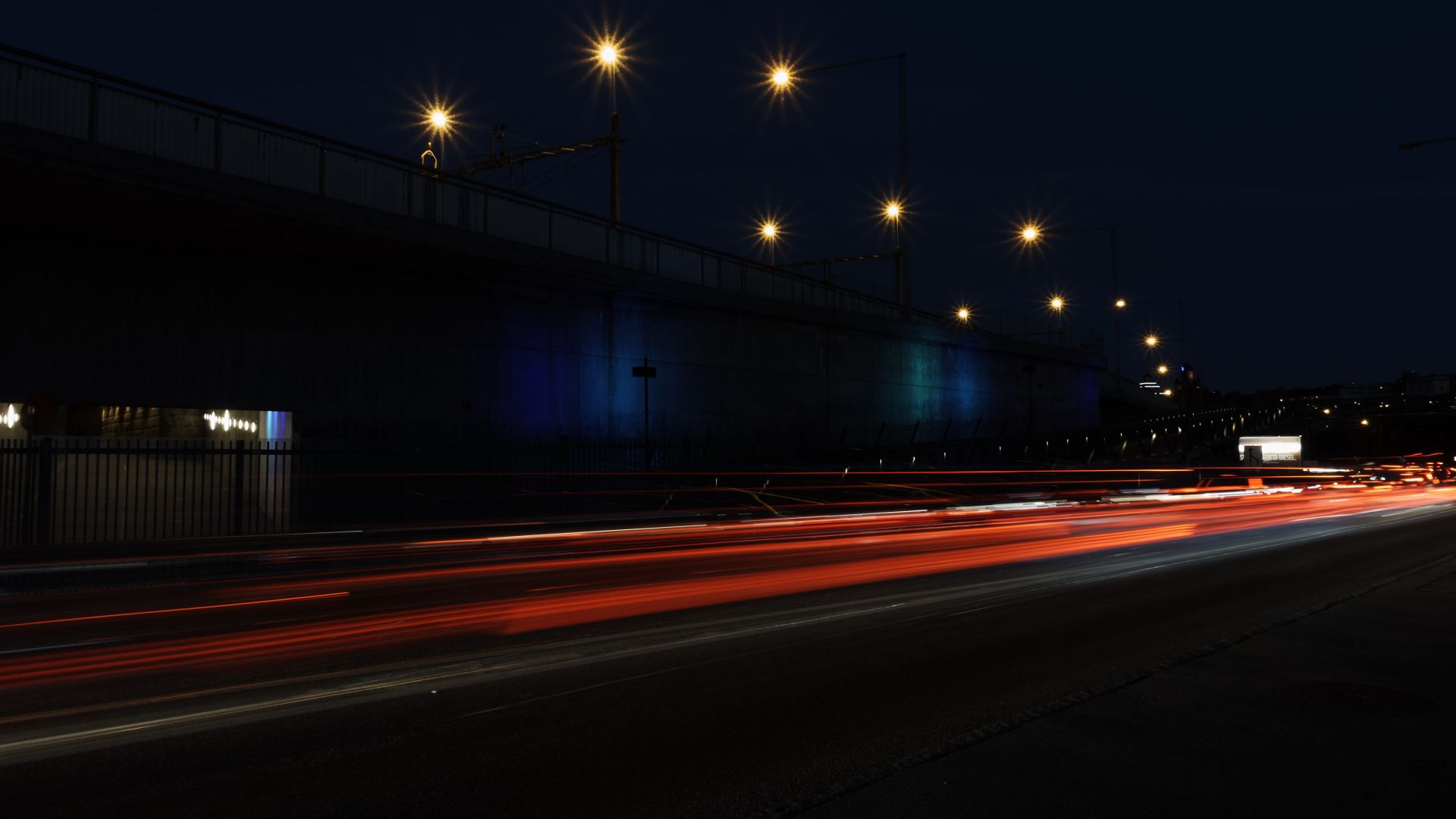 Wallpaper Roads in night