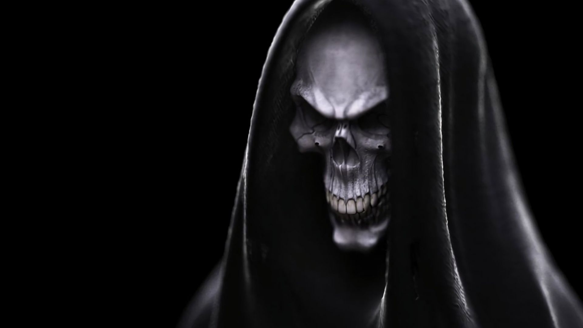 Wallpaper Reaper, skull, dark art