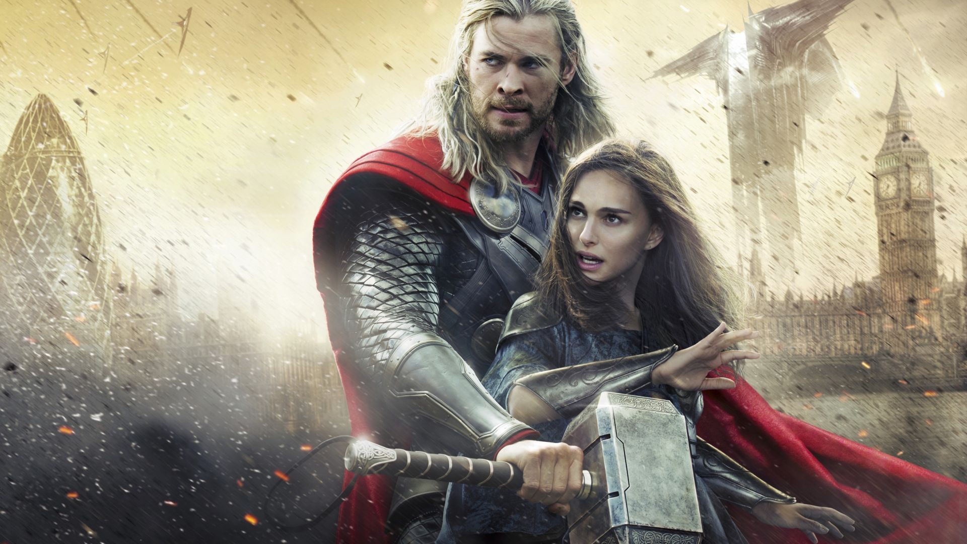 Wallpaper Thor: The Dark World, movie, Chris Hemsworth, Natalie Portman