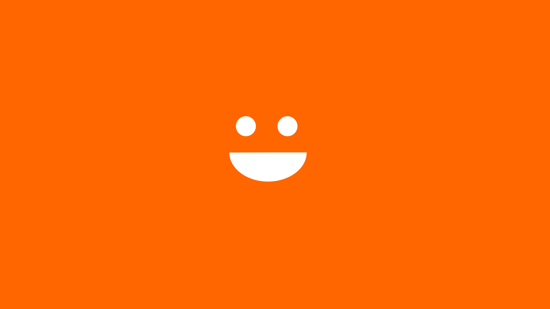 Wallpaper Orange, smile, minimal