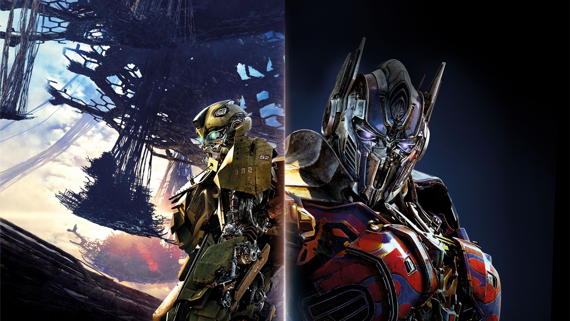 Wallpaper Bumblebee, Optimus prime, Transformers: the last knight, movie, face-off