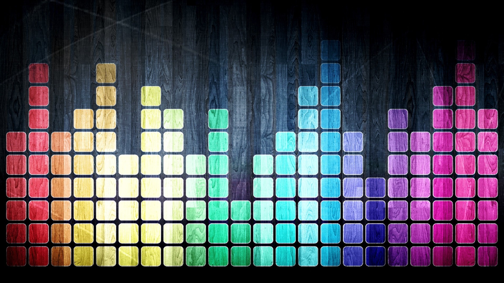 Wallpaper Colorful spectrum, equalizer, squares
