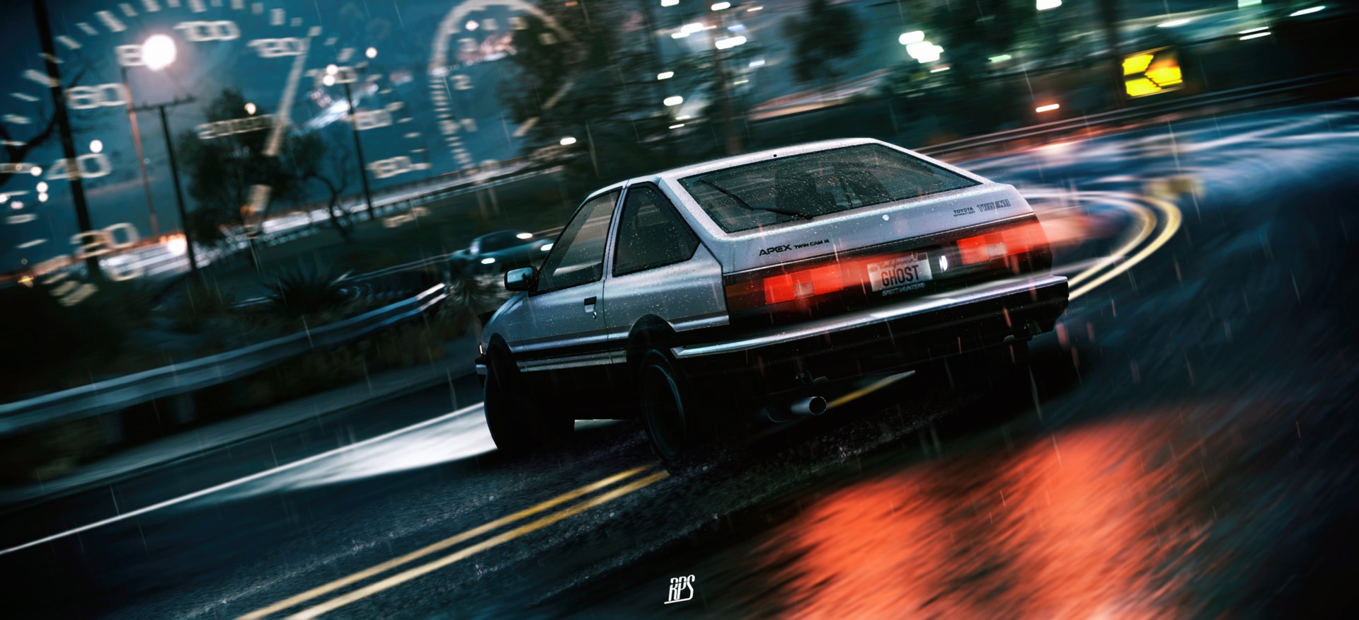 Wallpaper Car drifting from video game