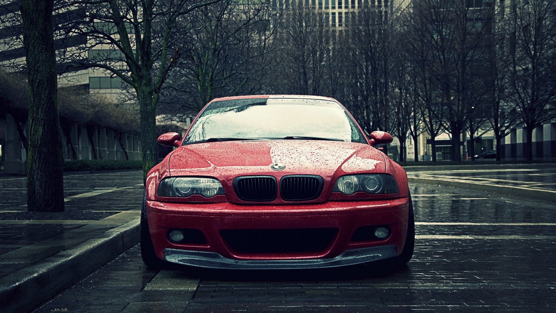 Wallpaper Red BMW M3 E46 car