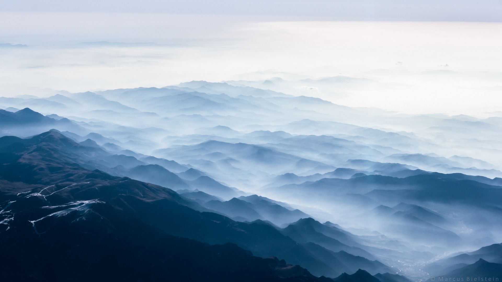 Wallpaper Horizon, landscape, nature, fog, mist, mountains
