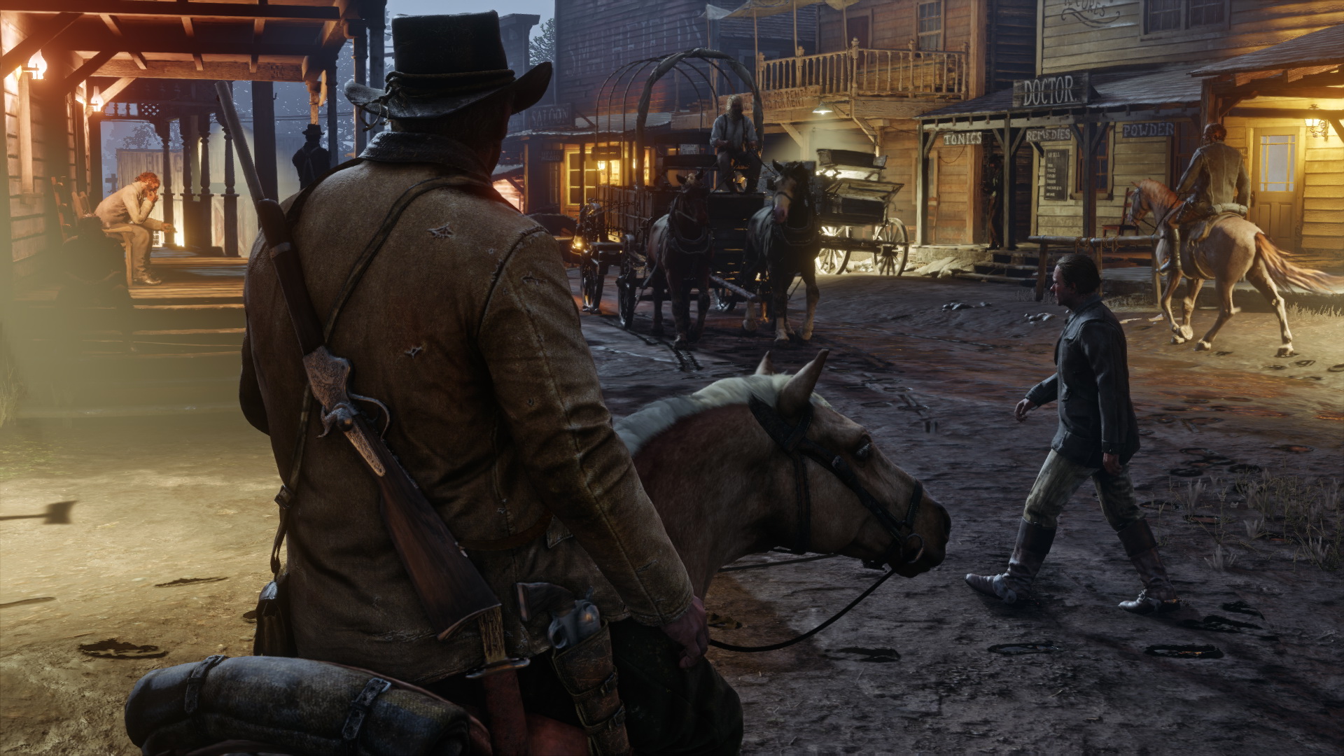 Wallpaper Video game, Red Dead Redemption 2, town, game