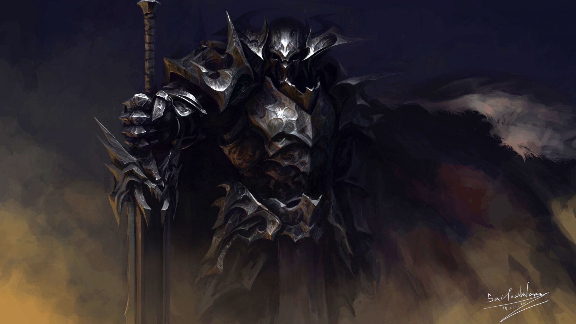 Wallpaper Dark, knight, warrior