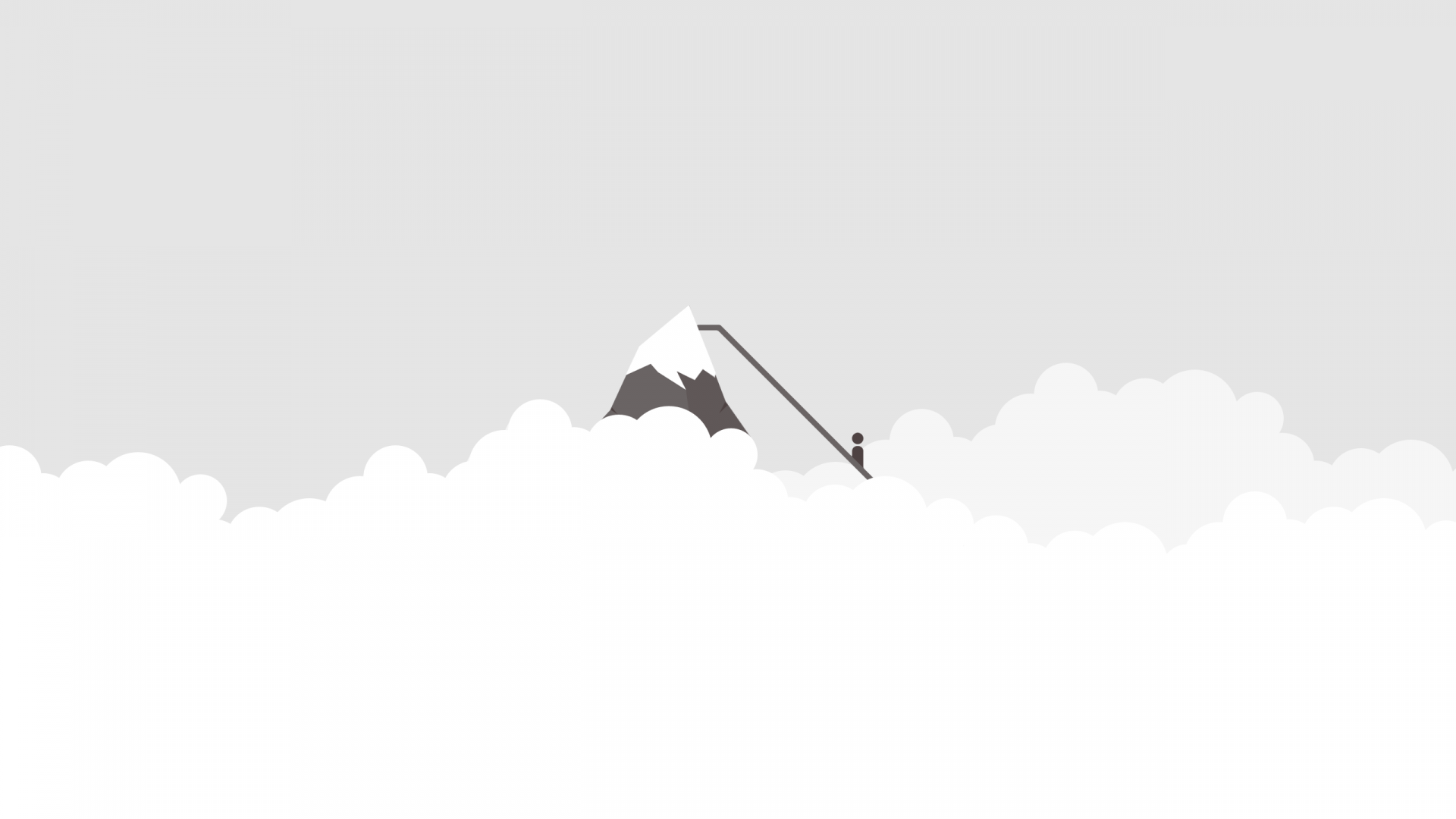Wallpaper Everest, Mountains, minimal, clouds
