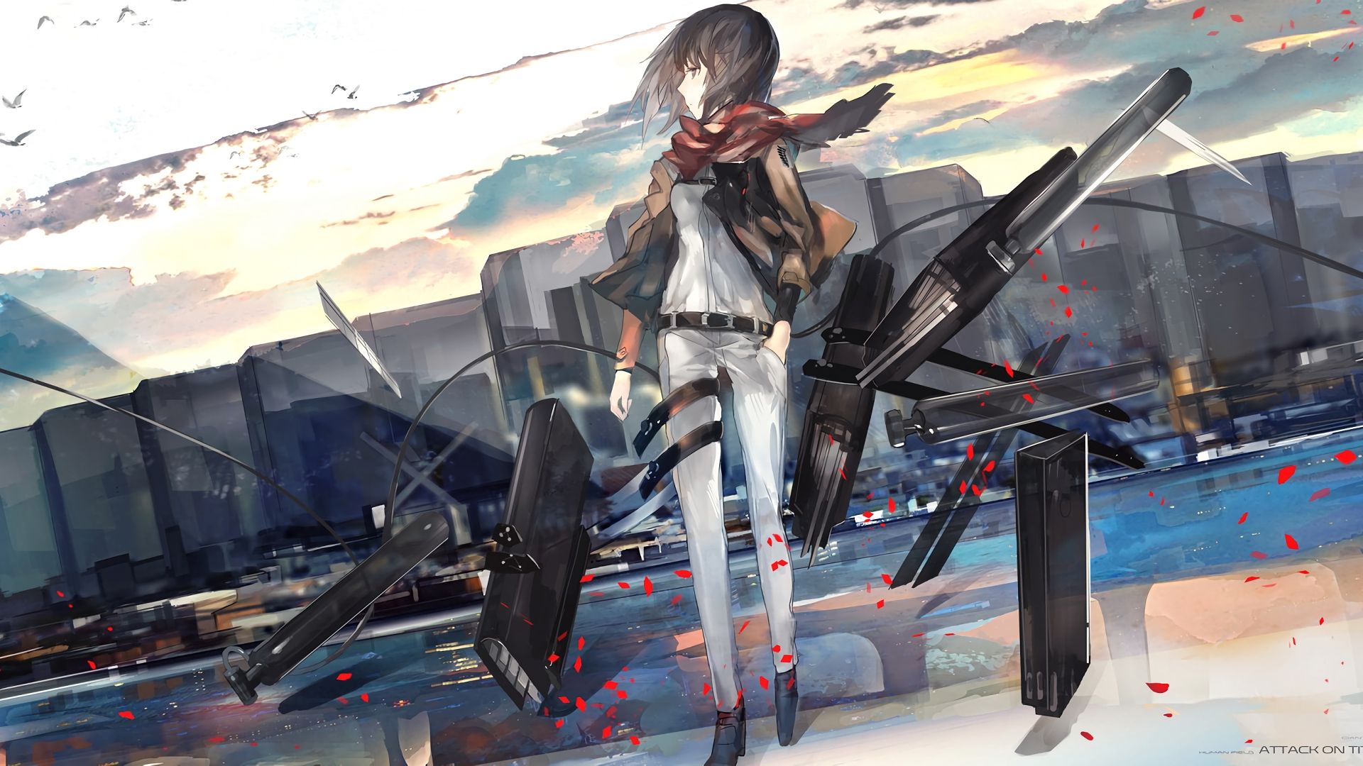 Wallpaper Mikasa Ackerman, Attack on Titan, anime