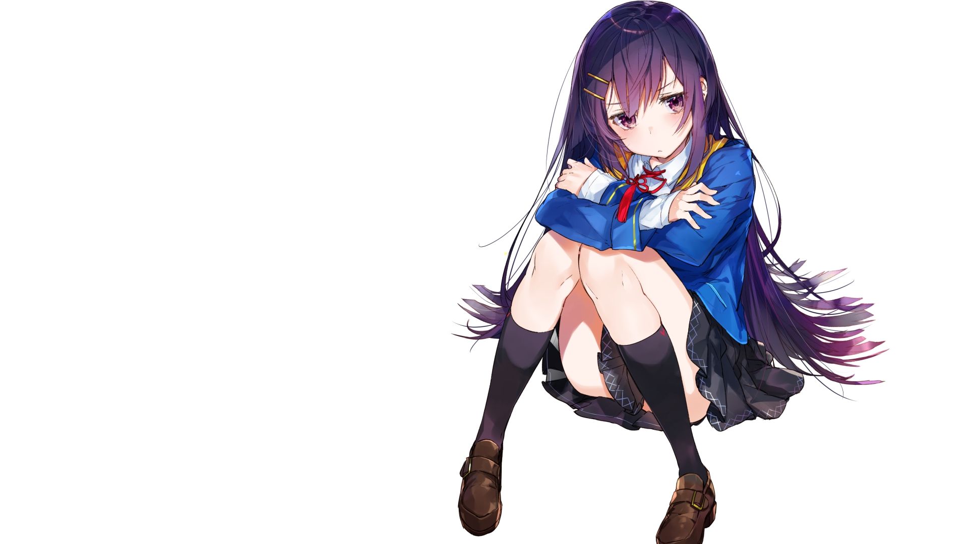 Wallpaper Cute small, school girl, anime