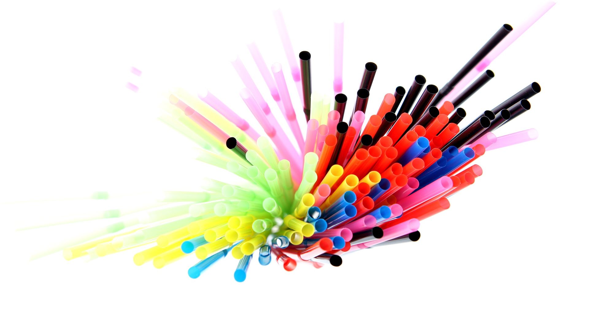 Wallpaper Colorful, drinking straw